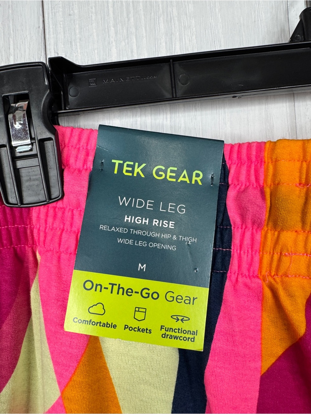 Tek Gear Multicolor Wide-Leg High Rise Drawstring Pants - Picture 6 of 7